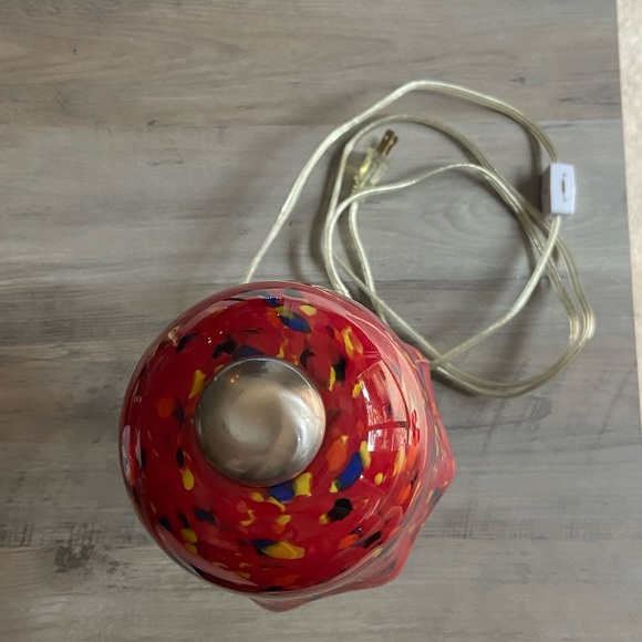 Red Glass Lamp - Picture 3 of 7